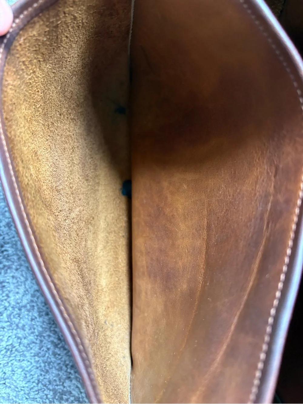 RARE NYC MADE Vintage Coach Companion Flap Bag | British Tan Leather #9919 - Picture 5 of 16